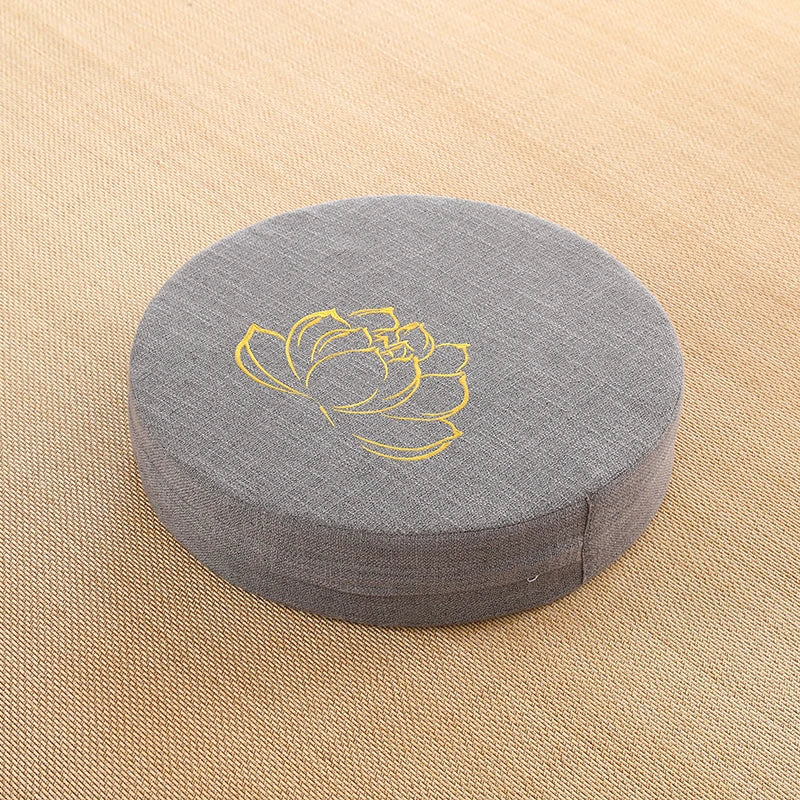 Coussin de méditation amovible en lin ,confort et sérénité 40×6 cm