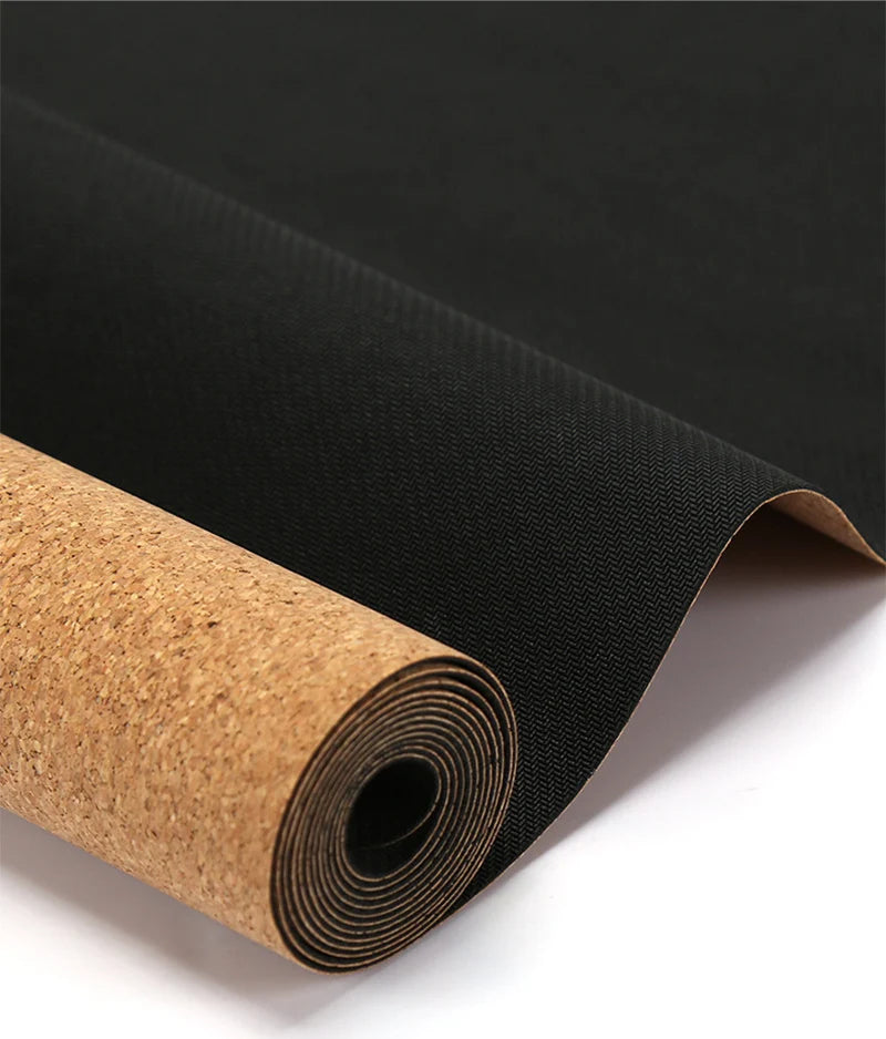 Tapis de Yoga Premium en liège et caoutchouc naturel – 183 × 68cm 5 mm– Antidérapant, Édition motifs