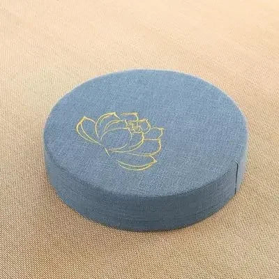 Coussin de méditation amovible en lin ,confort et sérénité 40×6 cm