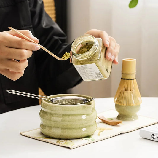 Ensemble Matcha japonais fait à la main, kit matcha traditionnel 4 pièces