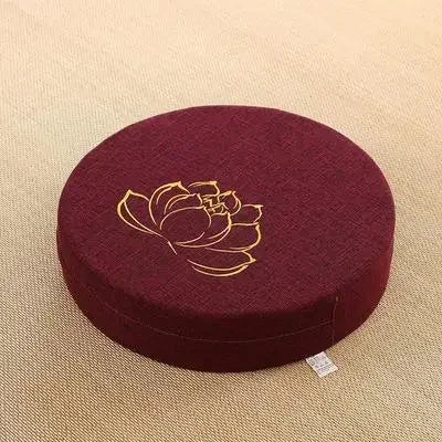 Coussin de méditation amovible en lin ,confort et sérénité 40×6 cm