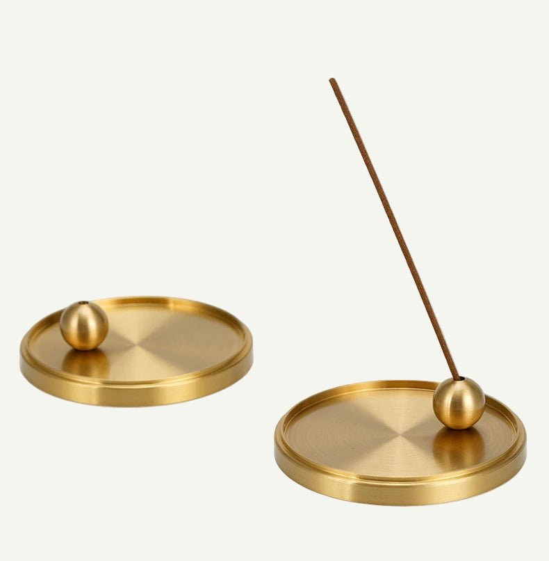 Porte-Encens en cuivre doré – Design zen élégant