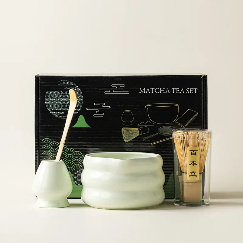 Ensemble Matcha japonais fait à la main, kit matcha traditionnel 4 pièces