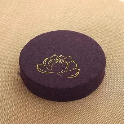 Coussin de méditation amovible en lin ,confort et sérénité 40×6 cm