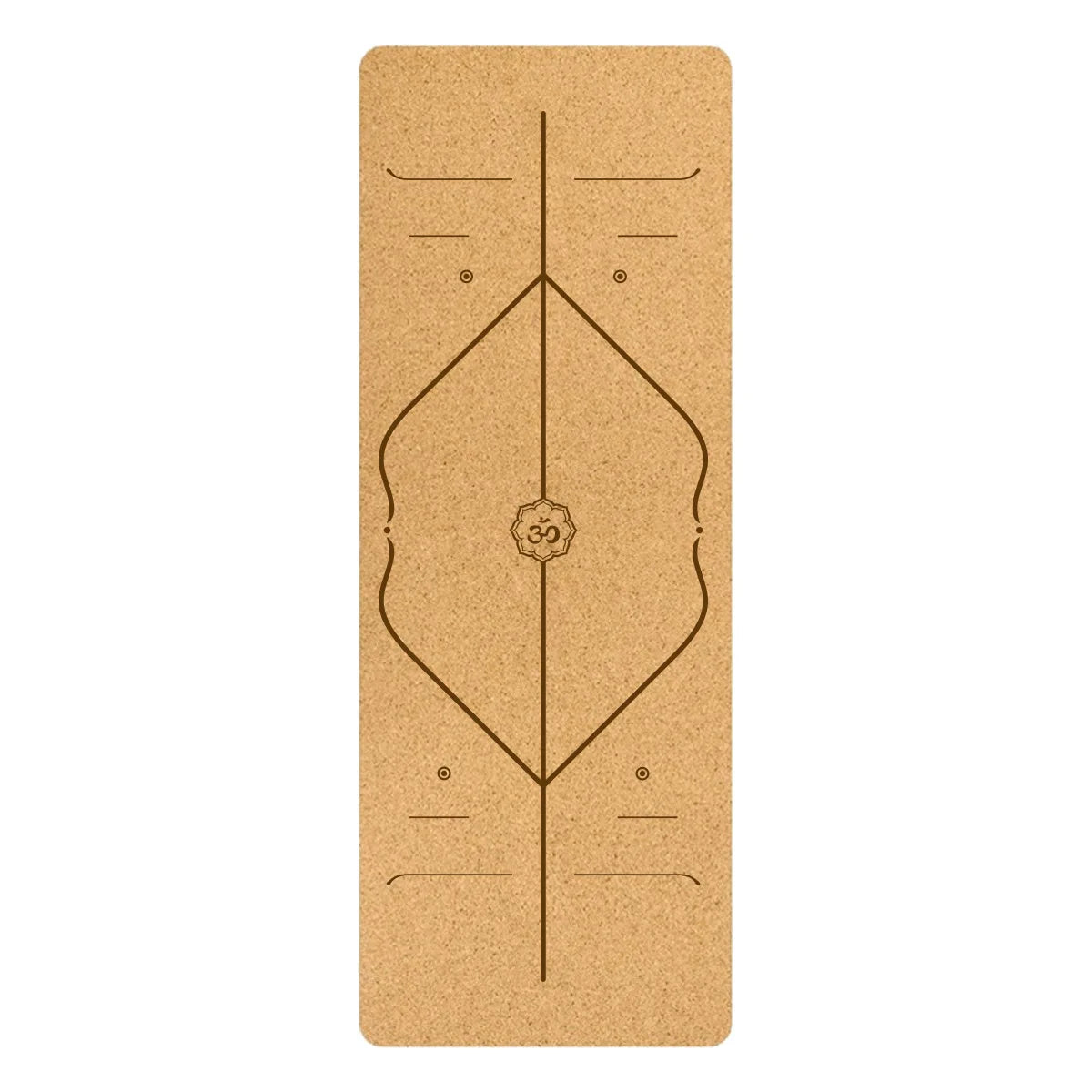 Tapis de Yoga Premium en liège et caoutchouc naturel – 183 × 68cm – Antidérapant, Édition motifs
