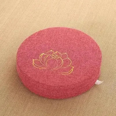 Coussin de méditation amovible en lin ,confort et sérénité 40×6 cm