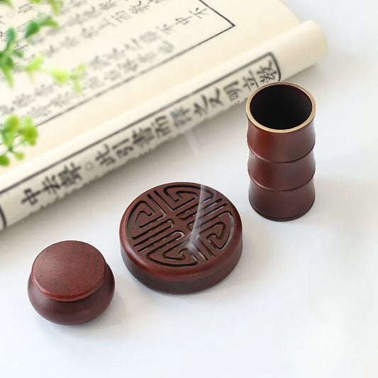 Ensemble accessoires encens cuivre 5 pièces - Kit complet aromathérapie