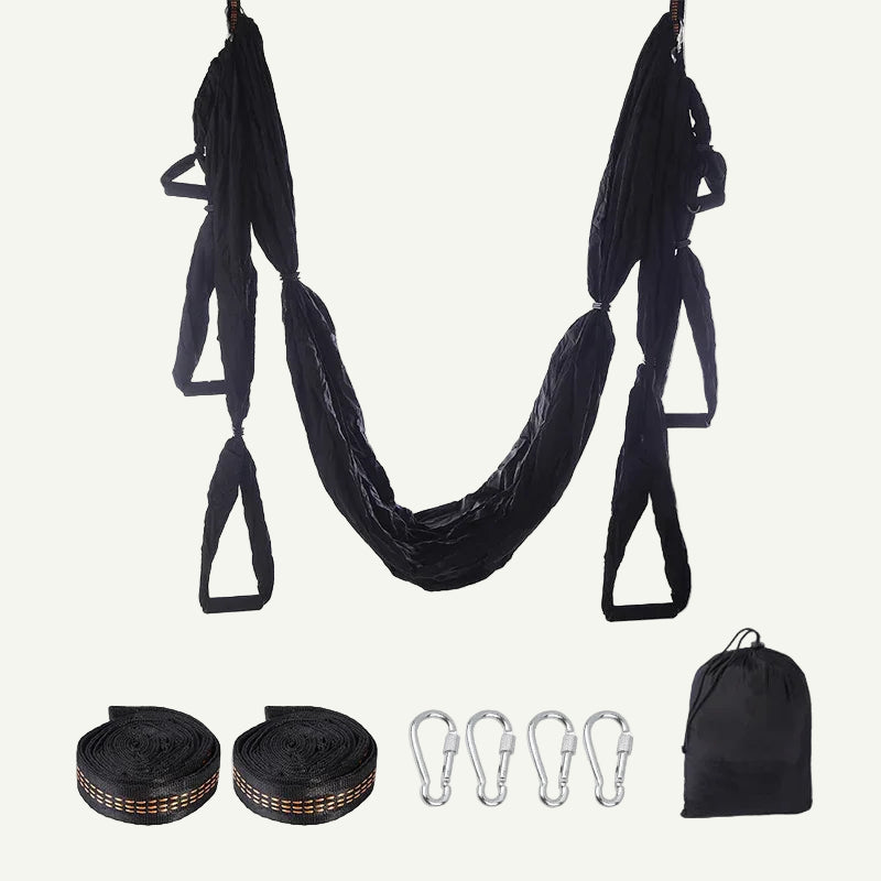 Hamac de Yoga aérien 6 poignées-inversion et relaxation profonde 250×150cm