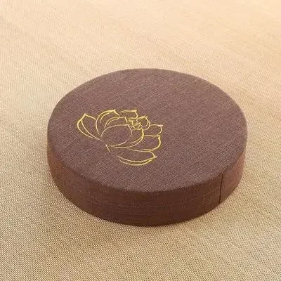 Coussin de méditation amovible en lin ,confort et sérénité 40×6 cm