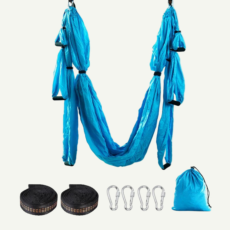 Hamac de Yoga aérien 6 poignées-inversion et relaxation profonde 250×150cm