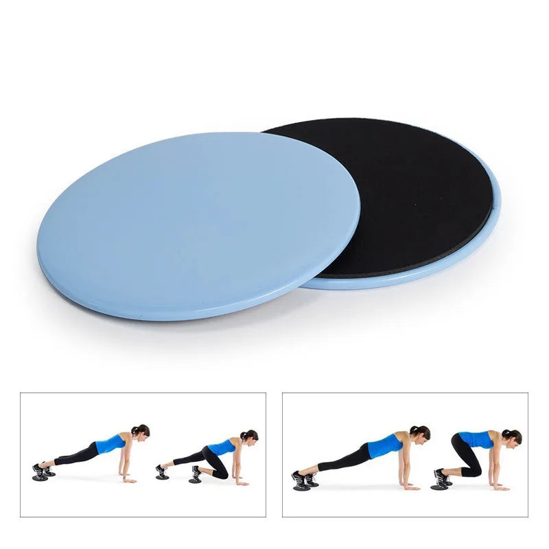 Disques de glisse yoga fitness 2 pièces - Accessoires entraînement abdominaux