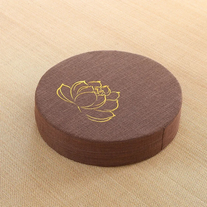 Coussin de méditation amovible en lin ,confort et sérénité 40×6 cm