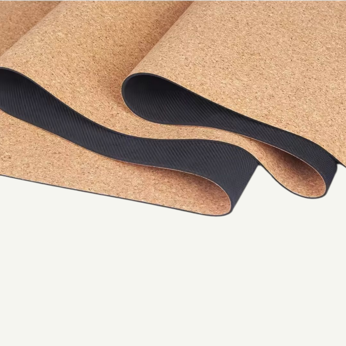 Tapis de Yoga et Pilates en liège naturel- antidérapant- 6mm- 183 x 61 cm