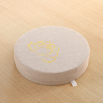 Coussin de méditation amovible en lin ,confort et sérénité 40×6 cm