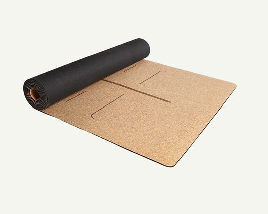 Tapis de Yoga Premium en liège et caoutchouc naturel – 183 × 68cm – Antidérapant, Édition motifs