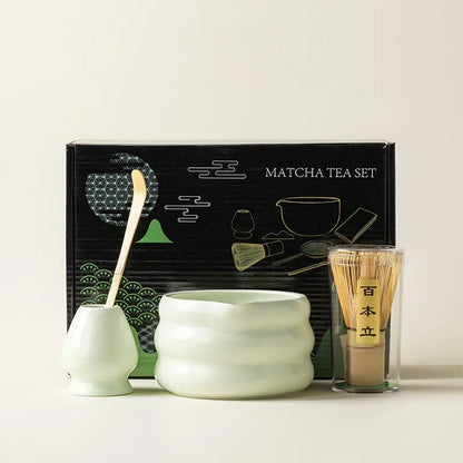 Ensemble Matcha japonais fait à la main, kit matcha traditionnel 4 pièces