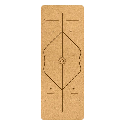 Tapis de Yoga Premium en liège et caoutchouc naturel – 183 × 68cm – Antidérapant, Édition motifs