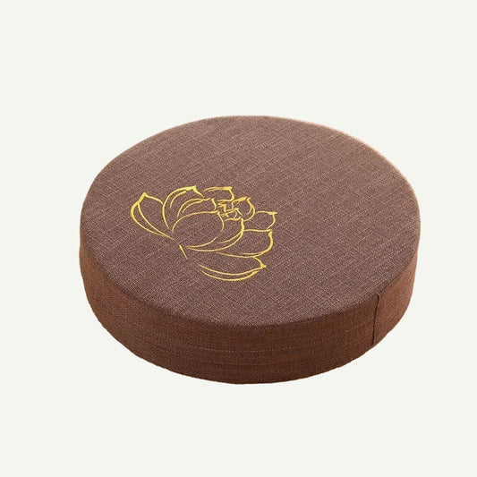 Coussin de méditation amovible en lin ,confort et sérénité 40×6 cm
