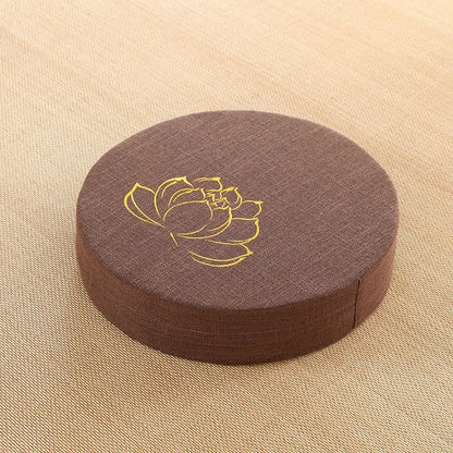 Coussin de méditation amovible en lin ,confort et sérénité 40×6 cm