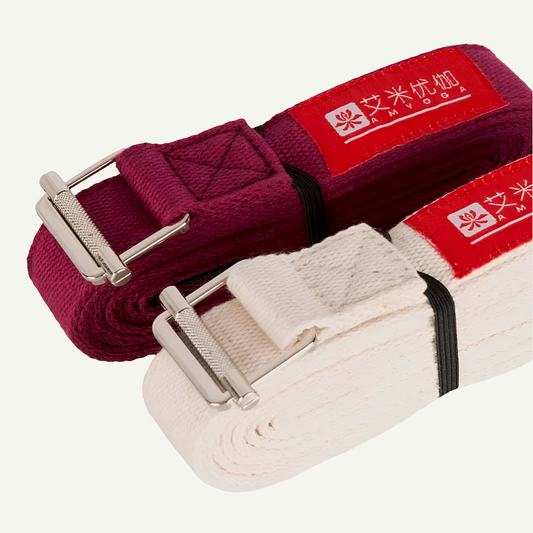 Sangle de Yoga Lyengar Premium en coton- naturel – Accessoire d’étirement